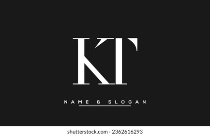 KT, TK-Monogramm abstrakter Buchstaben