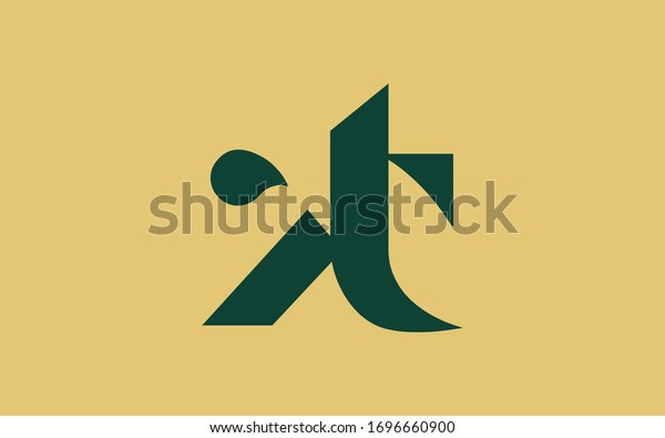 Kt Tk K T Letter Initial Stock Vector Royalty Free 1696660900