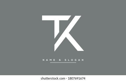 KT, TK, K, T Letters Abstract Logo Monogram