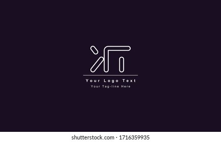 Logo de la letra KT o TK. Único atractivo creativo e innovador logotipo inicial de la letra KT TK T inicial