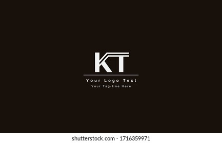 Logo für KT oder TK-Buchstaben. Einzigartiges, attraktives und modernes Logo für das anfängliche KT TK K T Briefsymbol