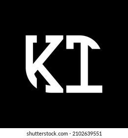 KT Unique abstract geometric vector logo design