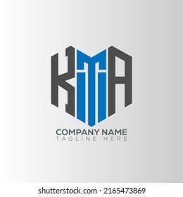 Logo de la carta KTA diseño creativo con gráfico vectorial