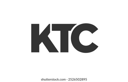 Modelo de design de logotipo KTC com texto em negrito forte e moderno. Logotipo vetorial inicial com tipografia simples e mínima. Identidade de empresa moderna ideal para a presença de marca de empresas.