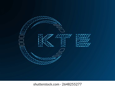 Diseño de Vector de logotipo de letra de polietileno baja KTE. Diseño de logotipo de poliéster inferior KTE. Logotipo de poliéster bajo.