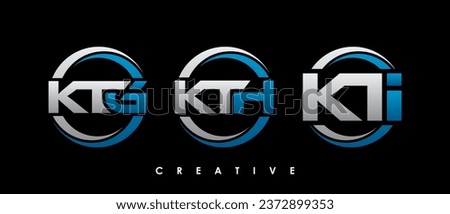 KTG, KTH, KTI Letter Initial Logo Design Template Vector Illustration