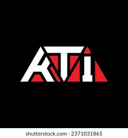 KTI triangle letter logo design with triangle shape. KTI triangle logo design monogram. KTI triangle vector logo template with red color. KTI triangular logo Simple, Elegant, and Luxurious design.