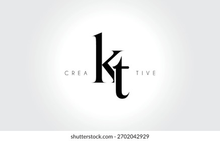 KTkt Elegant Serif Monogram Logo – Luxury Lowercase Typographic Lettermark for Modern Branding