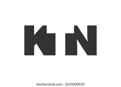 KTN logo design. Initial letter K T N bold font style for tech startups, consulting, corporate branding. Creative company name, headlines typography identity, trendy logotype. Vector illustration.