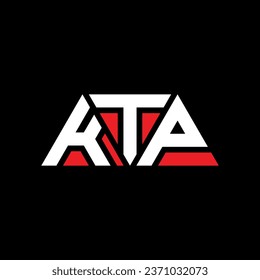 Diseño del logotipo de la letra triangular de KTP con forma triangular. Monograma de diseño del logotipo del triángulo de KTP. Plantilla de logotipo vectorial de triángulo de KTP con color rojo. Logo triangular de KTP Diseño sencillo, elegante y lujoso.