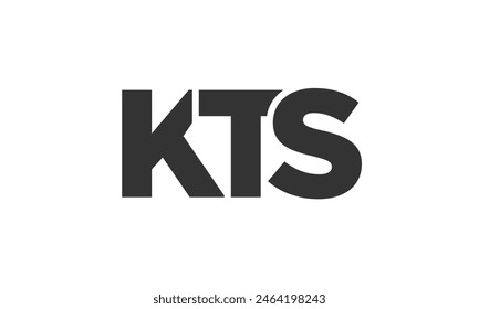 KTS logo design template with strong and modern bold text. Initial based vector logotype featuring simple and minimal typography. Trendy company identity ideal for businesses brand presence.