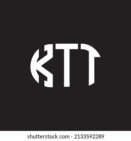 KTT letter logo design on black background. KTT creative initials letter logo concept. KTT letter design.
