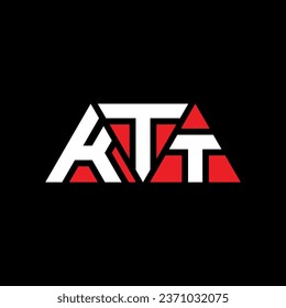 KTT Dreieck-Buchstaben Logo Design mit Dreieck-Form. KTT Dreieck Logo Design Monogramm. KTT Dreieck-Vektorlogo-Vorlage mit roter Farbe. KTT dreieckiges Logo Einfach, elegant und luxuriös.