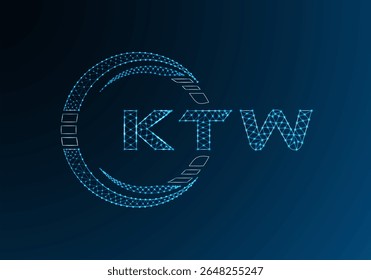 Diseño de Vector de logotipo de letra de polietileno baja KTW. Diseño de logotipo de poliéster inferior de KTW. Logotipo de poliéster bajo.