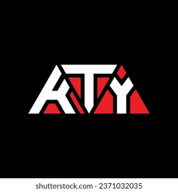 KTY triangle letter logo design with triangle shape. KTY triangle logo design monogram. KTY triangle vector logo template with red color. KTY triangular logo Simple, Elegant, and Luxurious design.