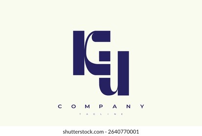 KU Abstract Geometric Logo Design. Modern and elegant logo design with simplistic typography elements, showcasing branding excellence.
