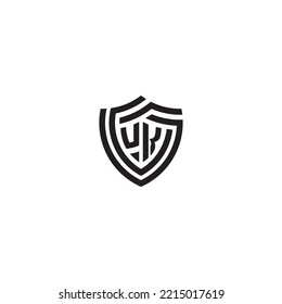 KU abstract line shield concept in high quality professional design that will print well across any print media