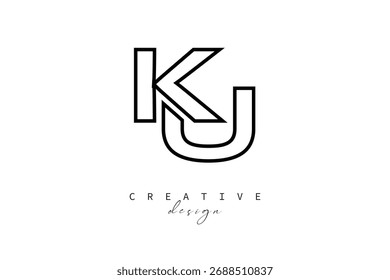 KU Creative Monogram Logo Design-Stock Creative Branding Design Concept Keywords language: English