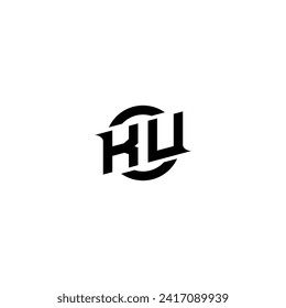 KU initial game logo, banner design for your e-sports or streaming team