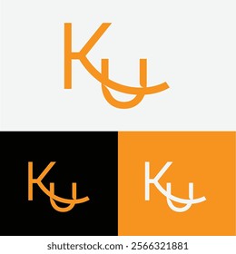 ku Initial letter logo symbol design