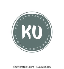 KU Initial logo Branding Brush wedding business