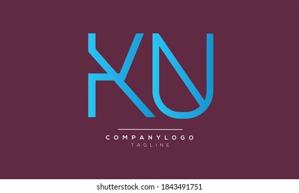 KU initialisiert Monogramm Buchstaben Textalphabet Logo-Design