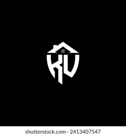 KU initialisiert Premium-Schild Logo-Monogramm mit Home-Designs moderne Vorlagen