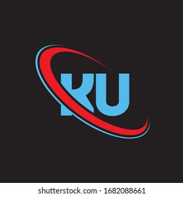 Ku K U Letter Logo Design Stock Vector (Royalty Free) 1682088661 ...