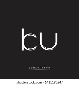 ku k u logo. Initial Letter Split Lowercase Design Template 