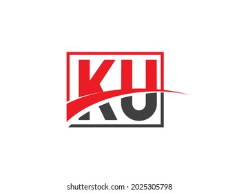 KU Letter Logo Design template