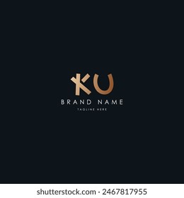 KU letters vector logo design