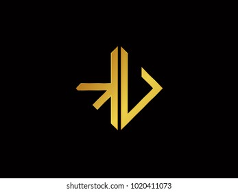 KU square shape gold color logo