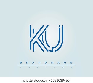 KU Technology Letter Logo Template. This tech letter logo is a graphic mark that uses letters to represent a technology company.