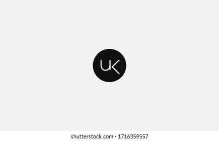 KU or UK letter logo. Unique attractive creative modern initial KU UK K U initial based letter icon logo