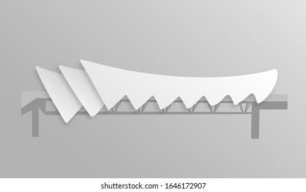 Kuala Lumpu Pedestrian Bridge In Paper Effect Style. Eps 10 Vector.