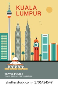 Kuala Lumpur city. Vector illustration