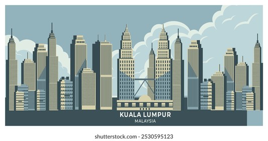 Kuala lumpur Malásia cidade paisagem fundo