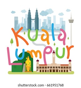 Kuala Lumpur, Malaysia Travel and Attraction, Landmarks, Tourism and City Skyline