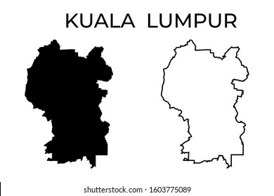 Kuala Lumpur Map Vector Kuala Lumpur Map Blank Map Kuala Stock Vector (Royalty Free) 1603775089 |  Shutterstock