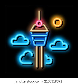 kuala lumpur neon light sign vector. Glowing bright icon kuala lumpur sign. transparent symbol illustration