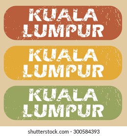 Kuala Lumpur on colored background