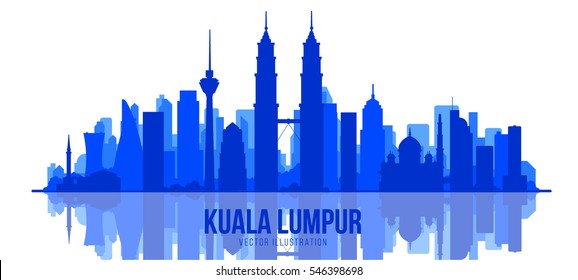 Kuala Lumpur skyline . Vector illustration
