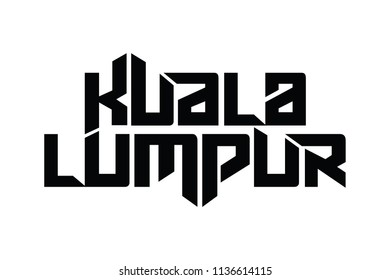 Kuala Lumpur typography design vector, for t-shirt, poster and other uses