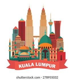 Kuala Lumpur. Vector illustration