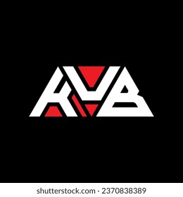 KUB triangle letter logo design with triangle shape. KUB triangle logo design monogram. KUB triangle vector logo template with red color. KUB triangular logo Simple, Elegant, and Luxurious design.