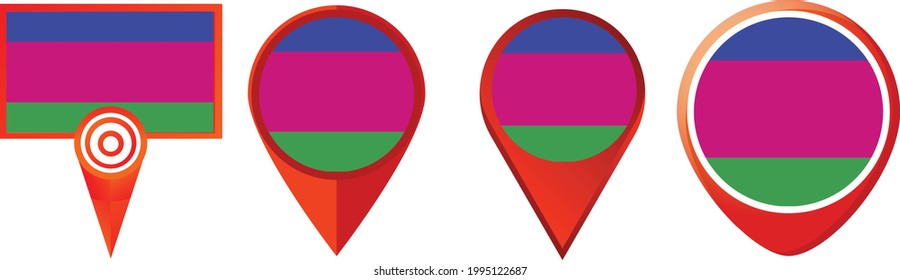 Kuban Peoples Republic flag icon . web icon set . icons collection. Simple vector illustration.