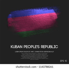Kuban People's Republic Flag Made of Glitter Sparkle Brush Paint Vector