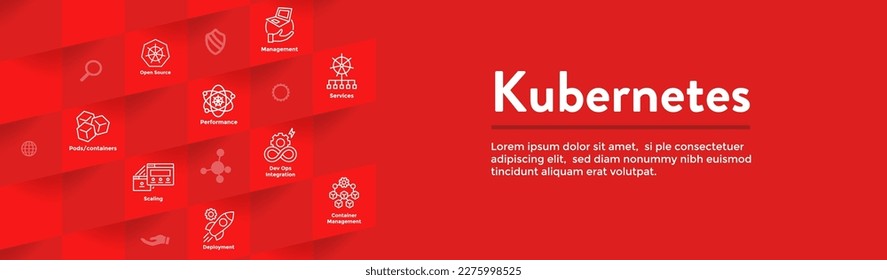 Kubernetes Development Environment Icon Set and Web Header Banner