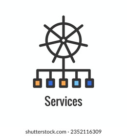 El desarrollo de Kubernetes y el icono del medio ambiente muestran beneficios