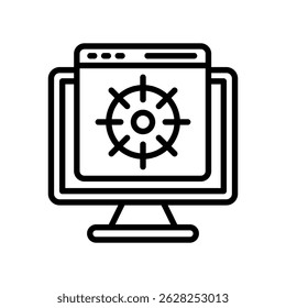 Kubernetes Vector Lineal Icon On White Background.
